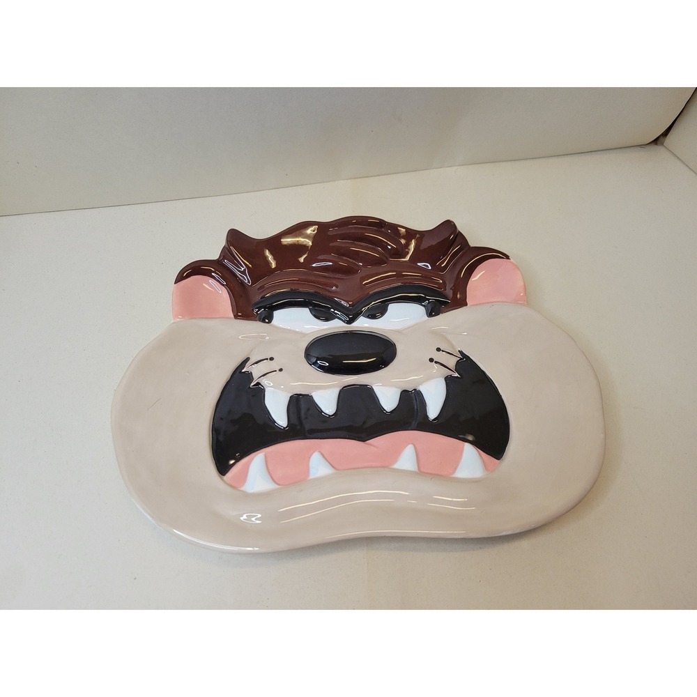 Vintage Looney Tunes Tasmanian Devil Ceramic Plate Wall Art Taz Warner Bros
